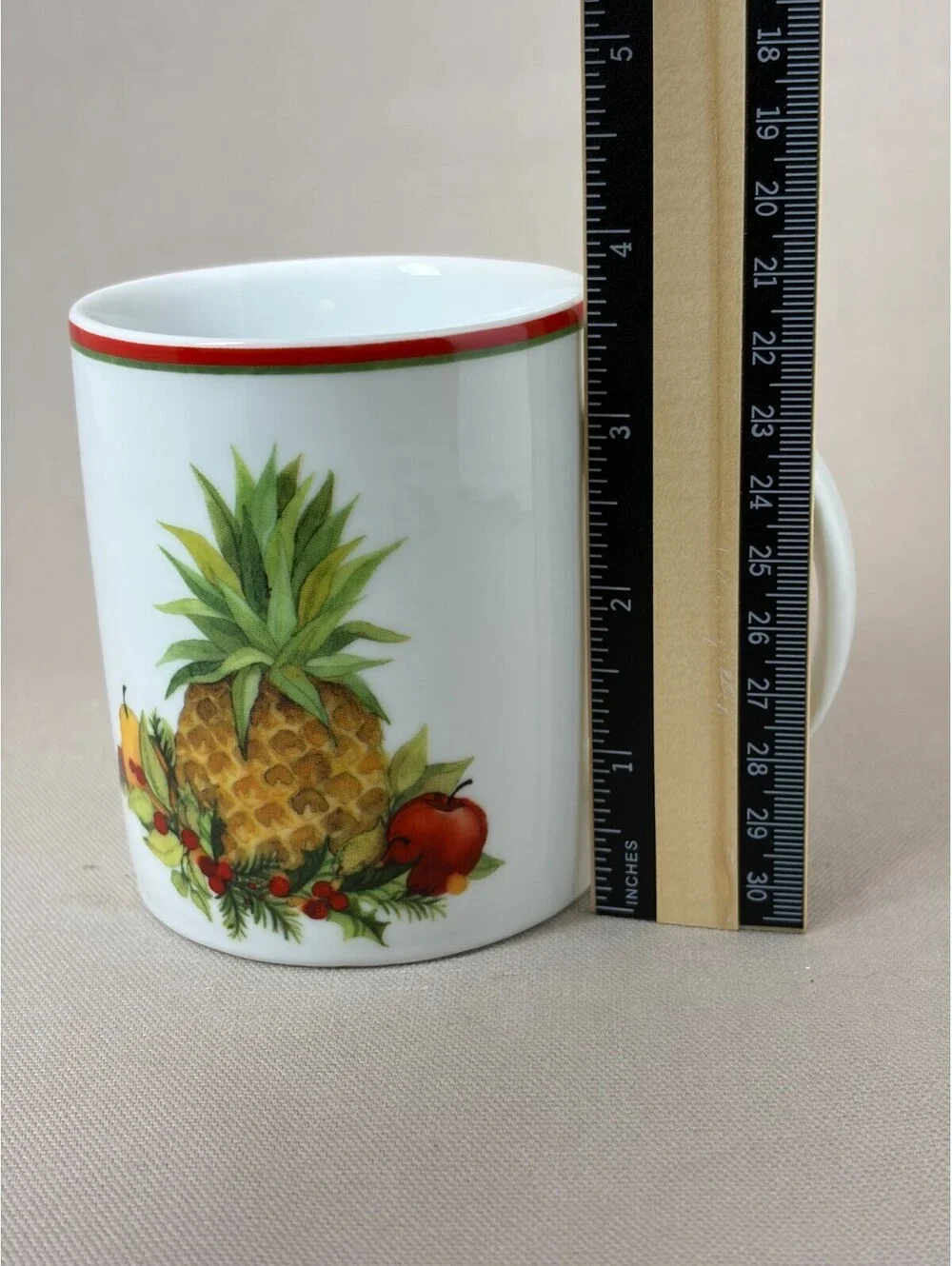 Williamsburg Holiday Jubilee Coffee Mug Andrea by Sadek Pineapple Tea Cup 10oz